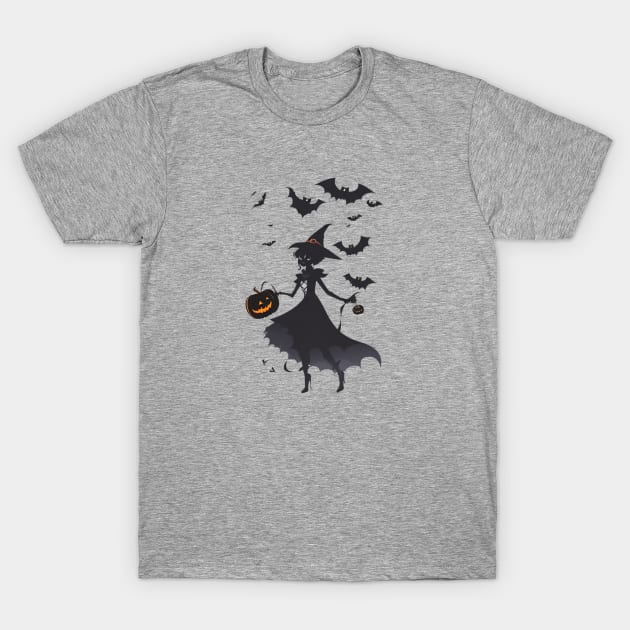 Funny Halloween witch Pumpkin T-Shirt by halazidan